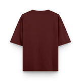 Surcasual Oversized Maroon T-Shirt – Premium Cotton Casual Streetwear