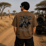 Tactical Beast 4 x 4 Oversized Brown Cotton T-shirt