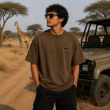 Tactical Beast 4 x 4 Oversized Brown Cotton T-shirt