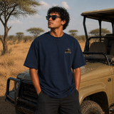 Tactical Beast 4 x 4 Oversized Navy Blue Cotton T-shirt