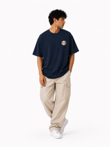 Tanjiro Oversized Cotton Navy Blue Graphic T-Shirt