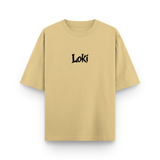 The Cursed Prince Loki Ragnarok Oversized Graphic Beige T shirt