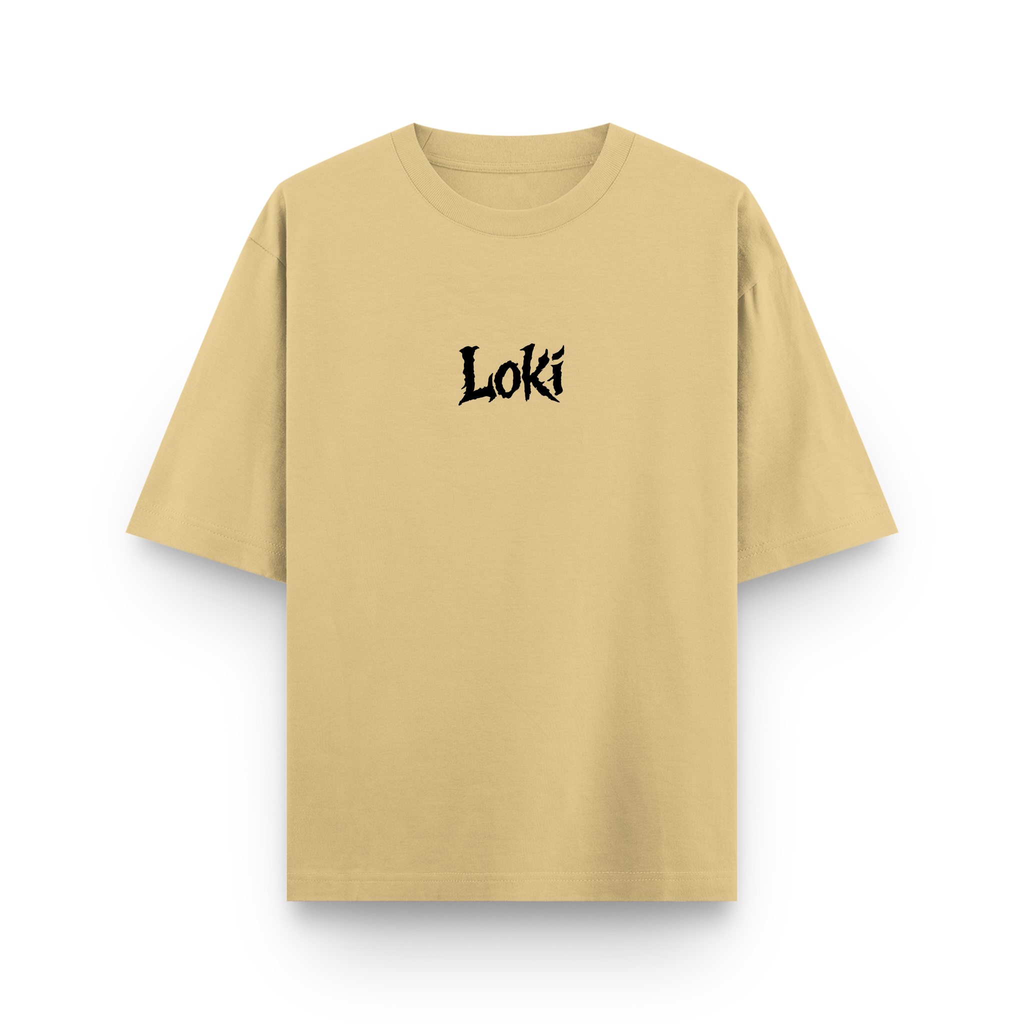 The Cursed Prince Loki Ragnarok Oversized Graphic Beige T shirt