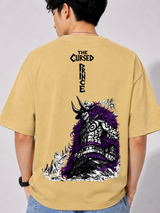 The Cursed Prince Loki Ragnarok Oversized Graphic Beige T shirt