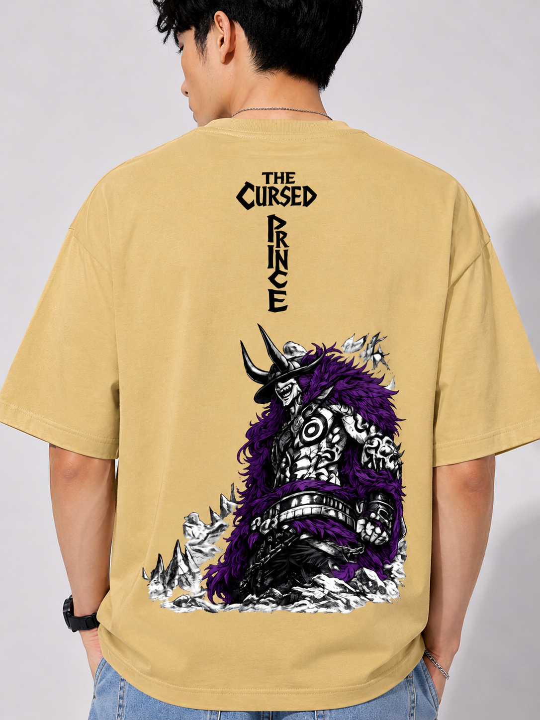 The Cursed Prince Loki Ragnarok Oversized Graphic Beige T shirt