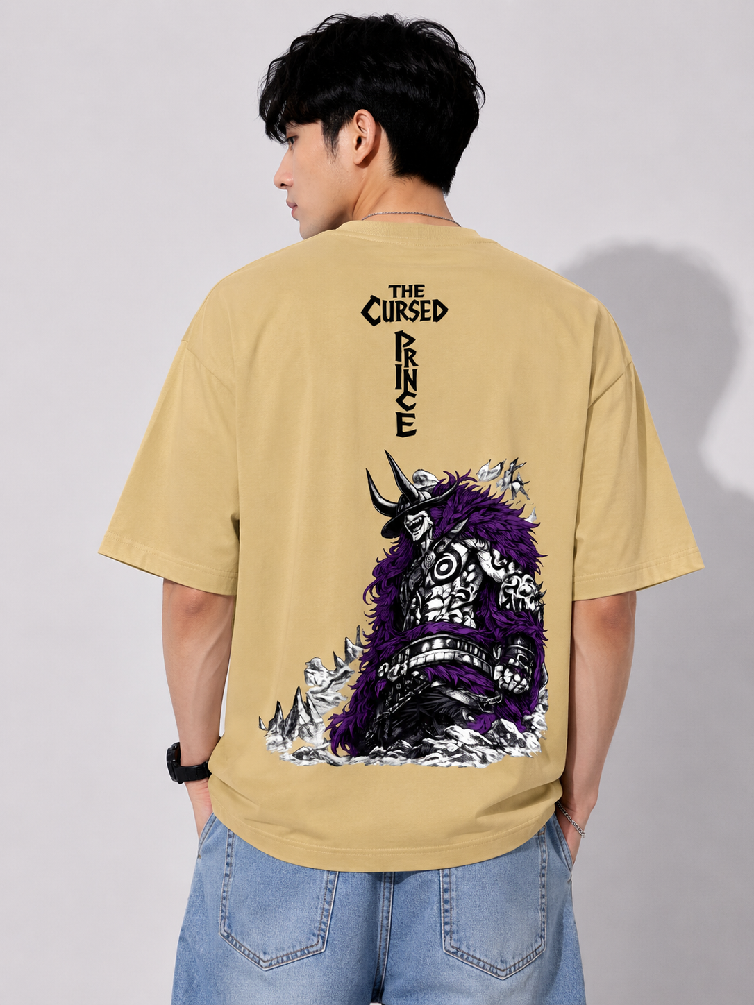 The Cursed Prince Loki Ragnarok Oversized Graphic Beige T shirt