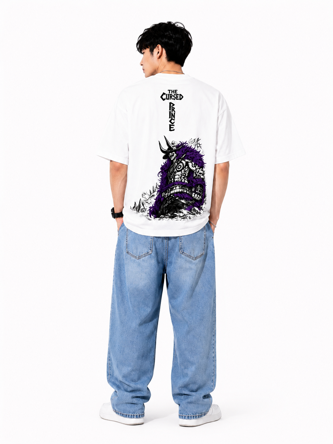 The Cursed Prince Loki Ragnarok Oversized Graphic White T shirt