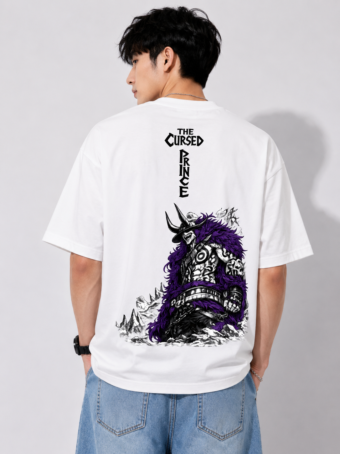 The Cursed Prince Loki Ragnarok Oversized Graphic White T shirt