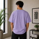 Trust No One Typography Unisex Oversized Lavender T-Shirt