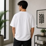 Trust No One Typography Unisex Oversized White T-Shirt