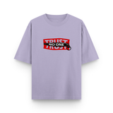 Trust No One Typography Unisex Oversized Lavender T-Shirt