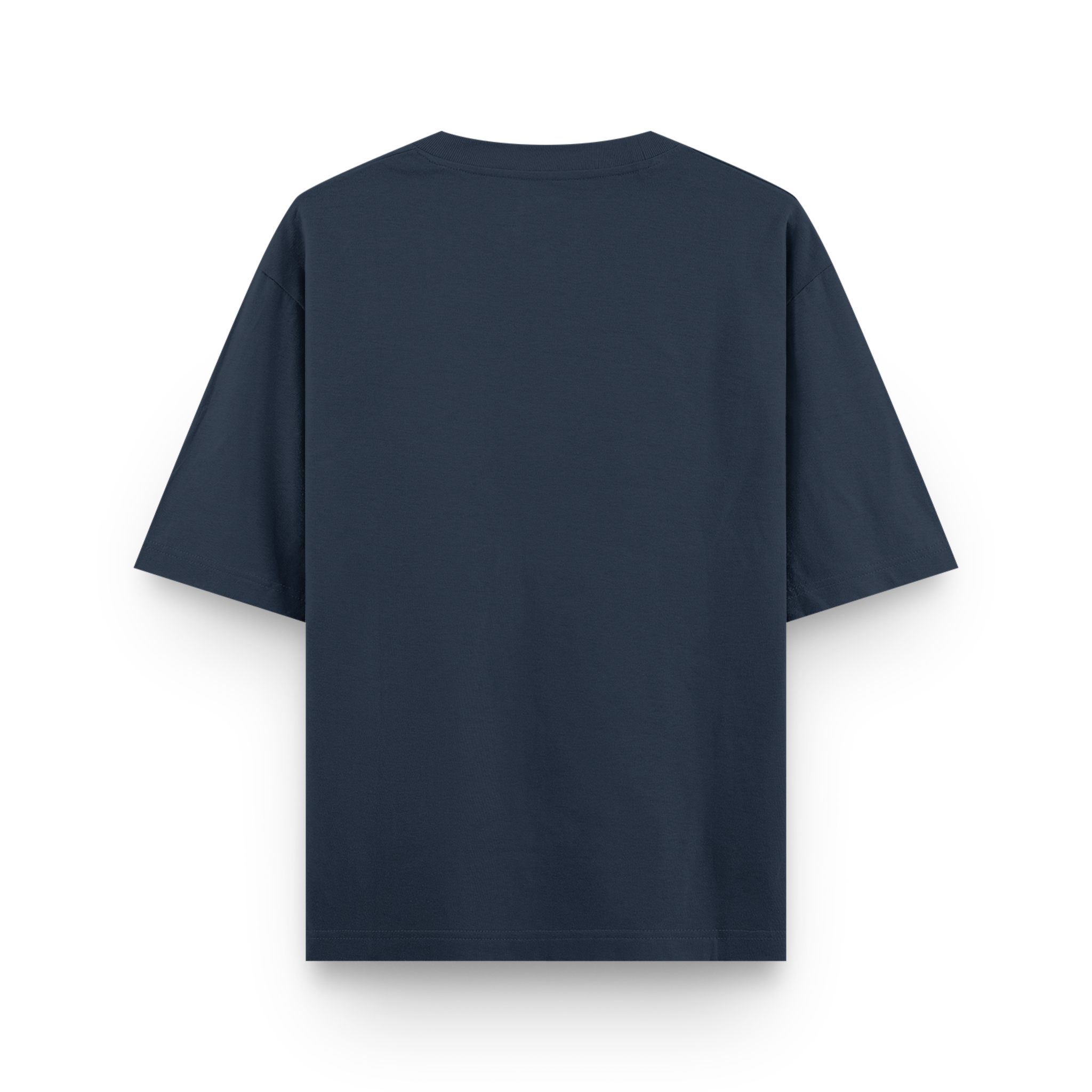 Trust No One Typography Unisex Oversized Navy Blue T-Shirt