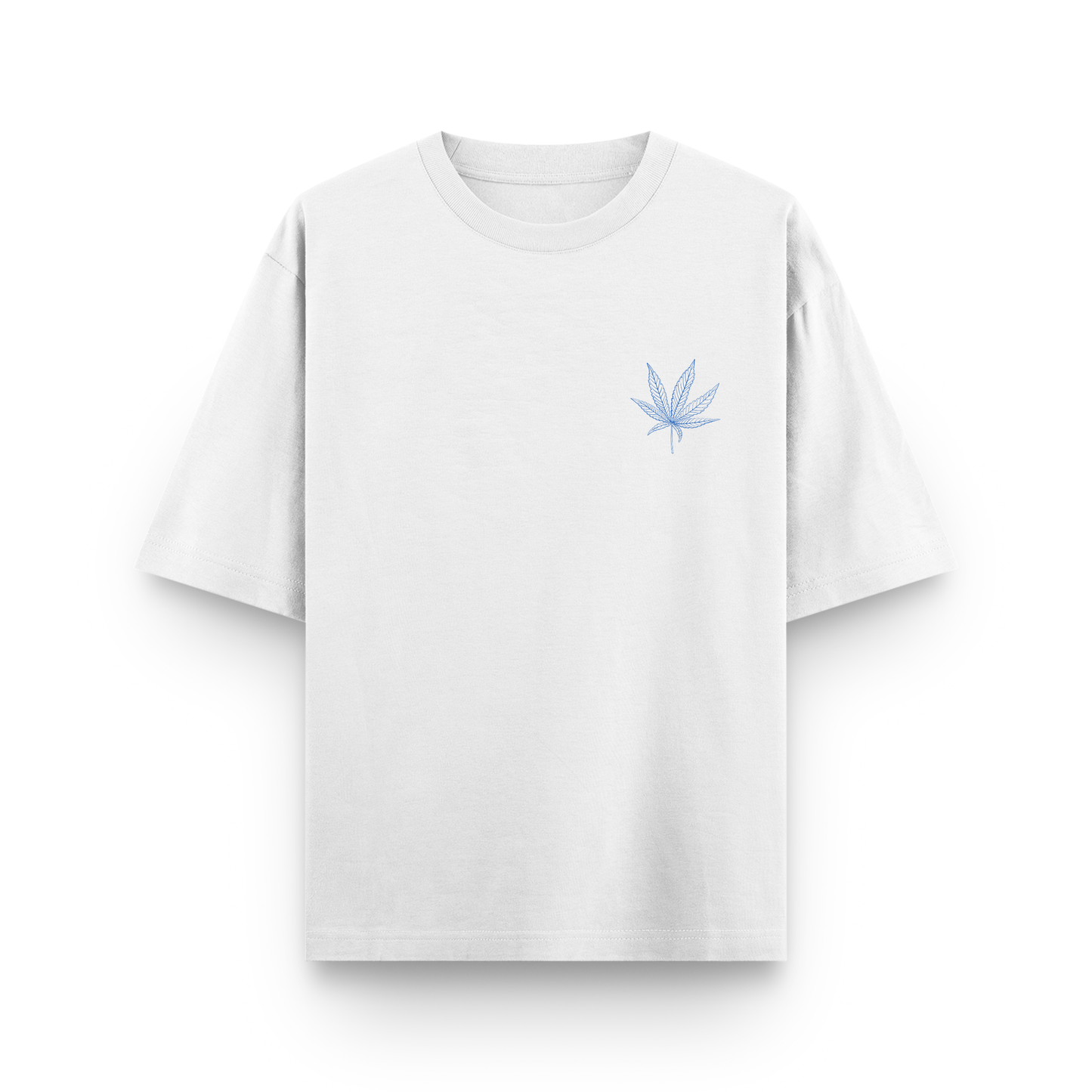 Vibes Stoner Oversized Graphic White Cotton T shirt