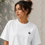White Signature Oversized Cotton Unisex T shirt