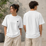 White Signature Oversized Cotton Unisex T shirt