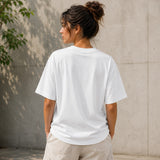 White Signature Oversized Cotton Unisex T shirt
