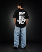 Why Not Me Rock Lee Edition Black Oversized T-Shirt