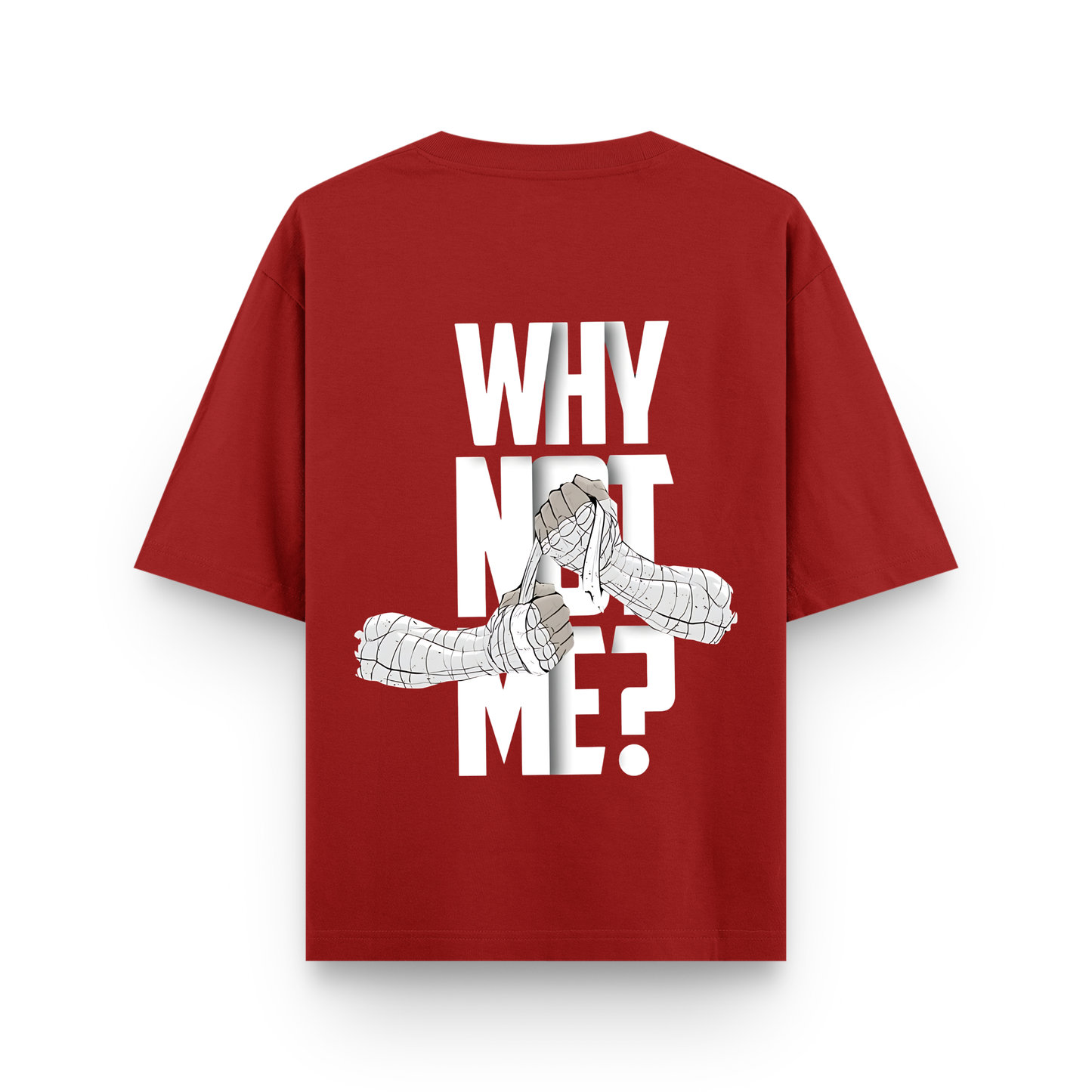 Why Not Me Rock Lee Edition Red Oversized T-Shirt