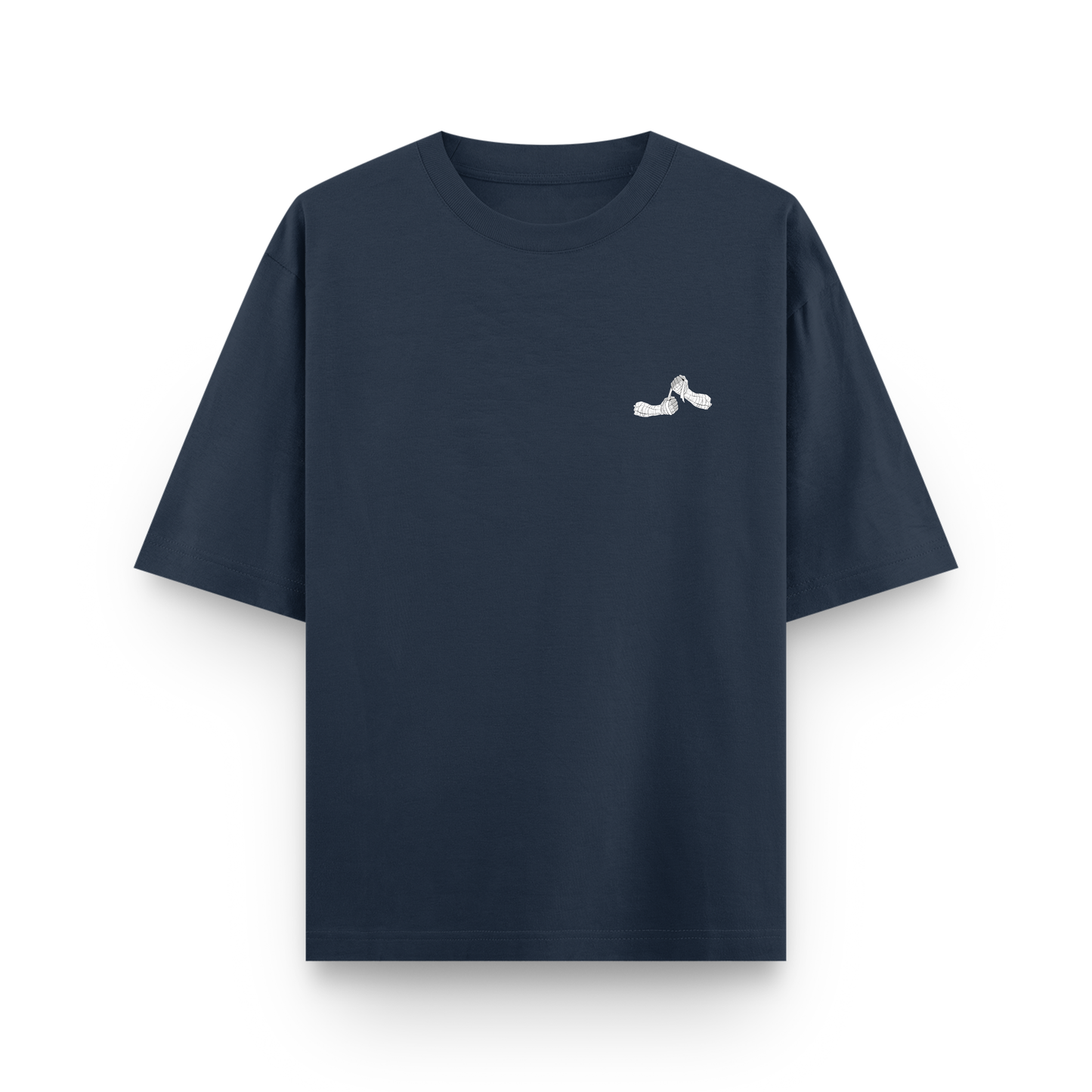 Why Not Me Rock Lee Edition Navy Blue Oversized T-Shirt