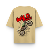 Wild Punch Rider Streetwear Oversized Beige T-Shirt