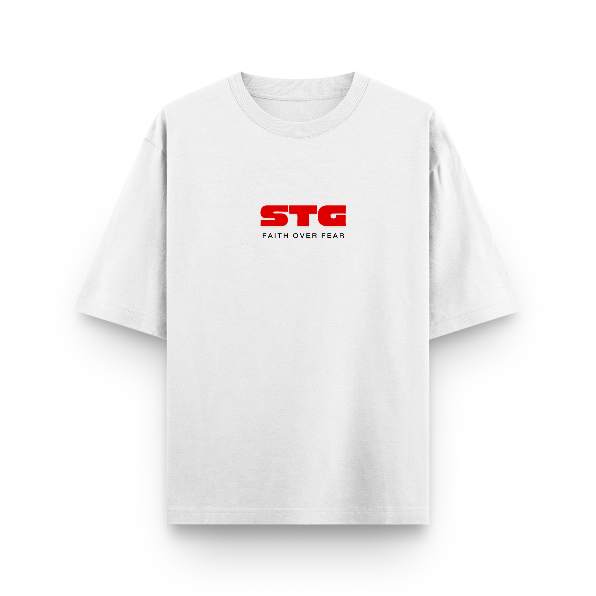 STG Signed to God Oversized Printed White T-Shirt
