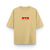 STG Signed to God Oversized Printed Beige T-Shirt