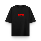 STG Signed to God Oversized Printed Black T-Shirt