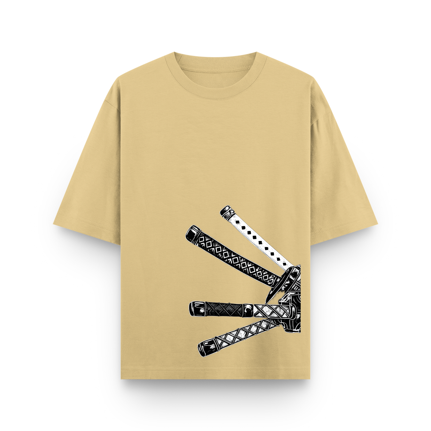 Zoro Inferno Cotton Oversized Beige Anime T-Shirt