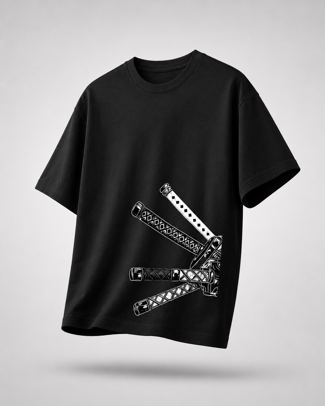 Zoro Inferno Cotton Oversized Black Anime T-shirt