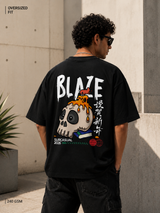 Brain On Fire Oversized Black Streetwear T-Shirt
