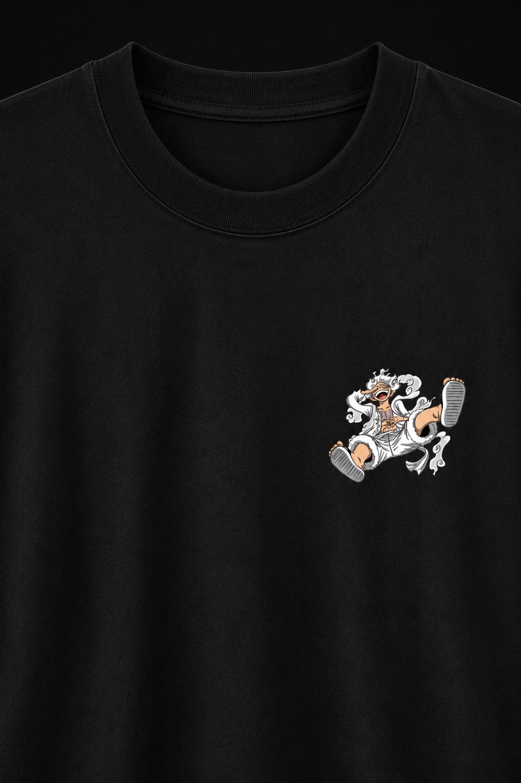 Luffy Gear 5 Streetwear Oversized Black T-Shirt